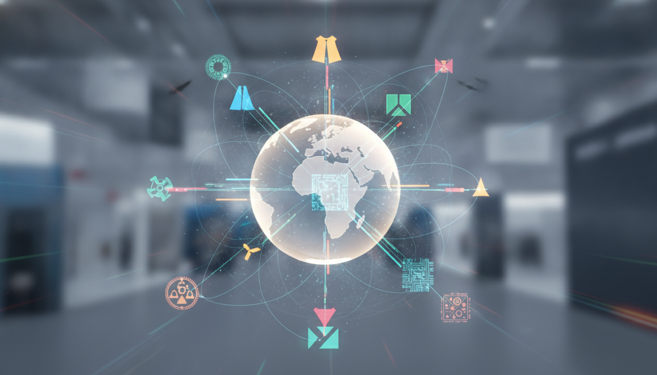 A global network of interconnected trade shows and diverse industry exhibitions.
