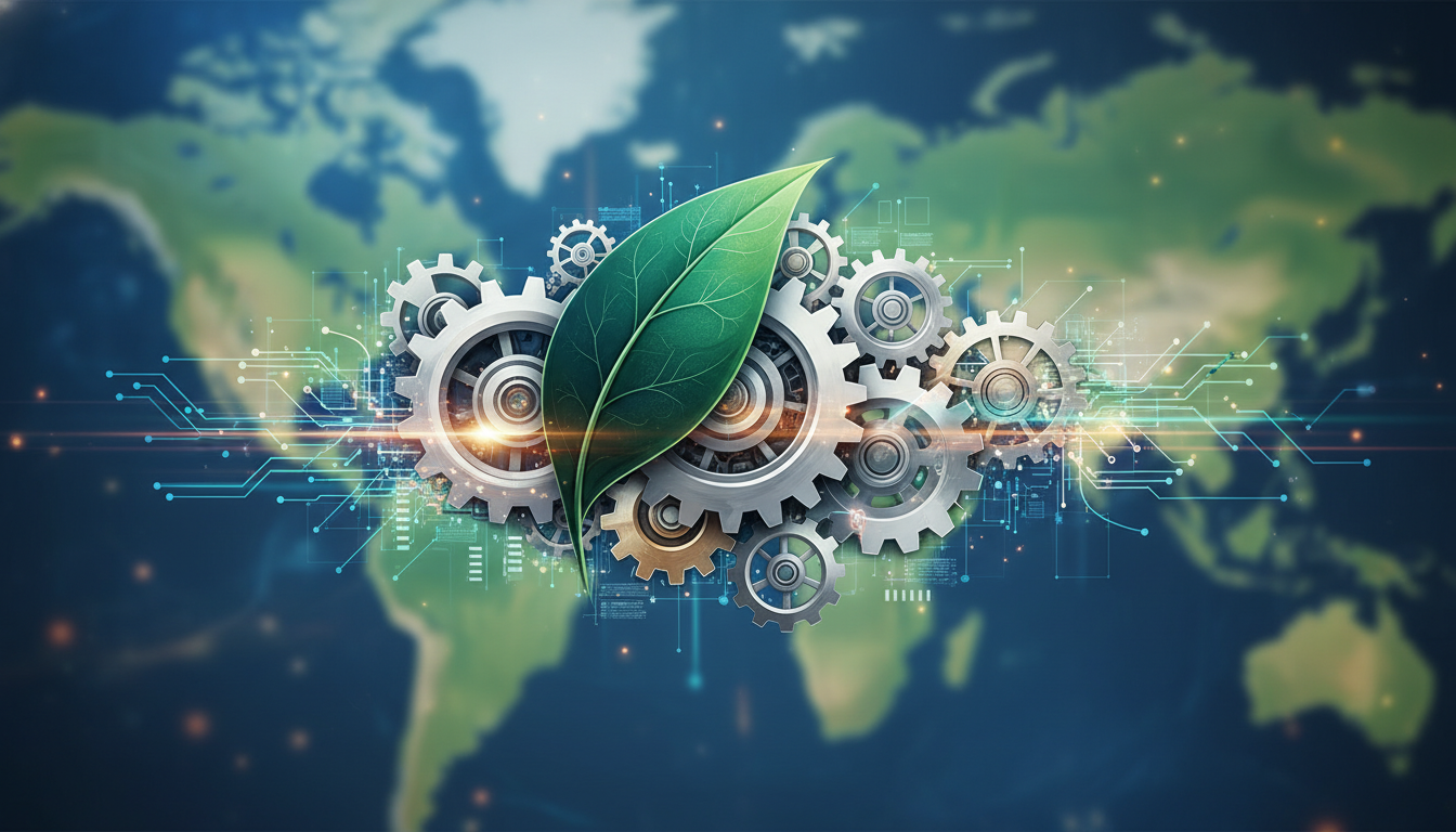 Abstract visual illustrating the interconnectedness of diverse global industries.