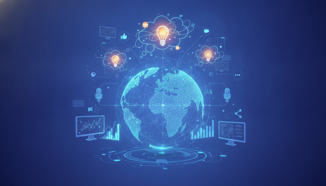 Integrated global communication strategies for event promotion, featuring data, creativity, and worldwide reach.